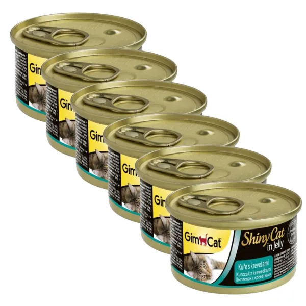 GimCat ShinyCat kura + krevety 6 x 70 g