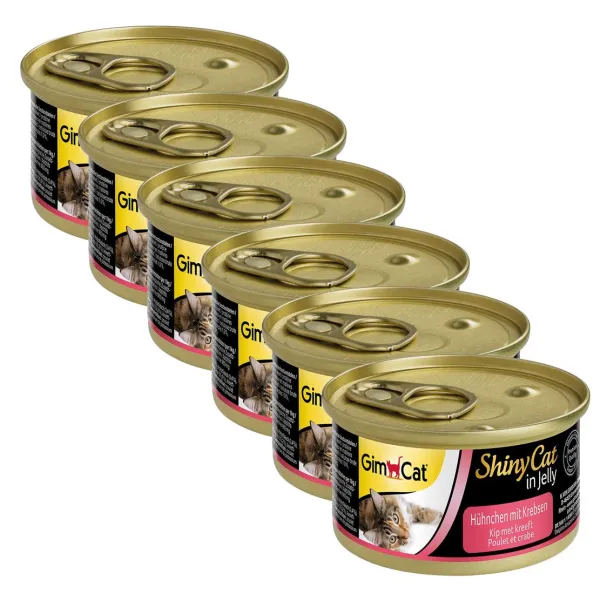 GimCat ShinyCat kura + krab 6 x 70 g