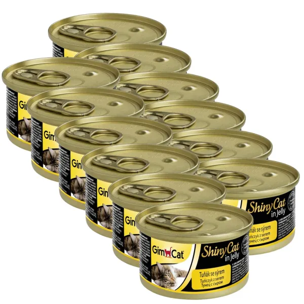 GimCat ShinyCat tuniak + syr 12 x 70 g
