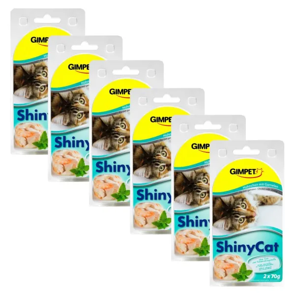 GimCat ShinyCat kura + krevety 12 x 70 g