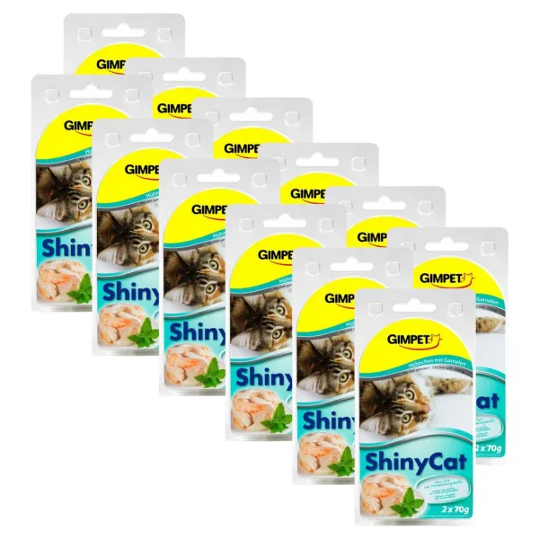 GimCat ShinyCat kura + krevety 24 x 70 g