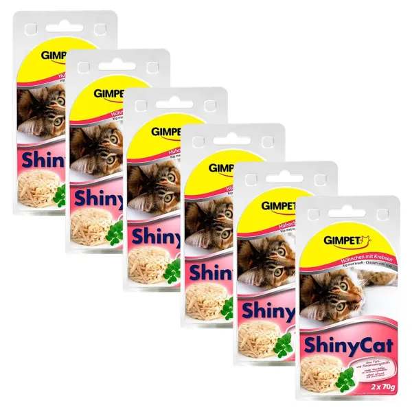 GimCat ShinyCat kura + krab 12 x 70 g