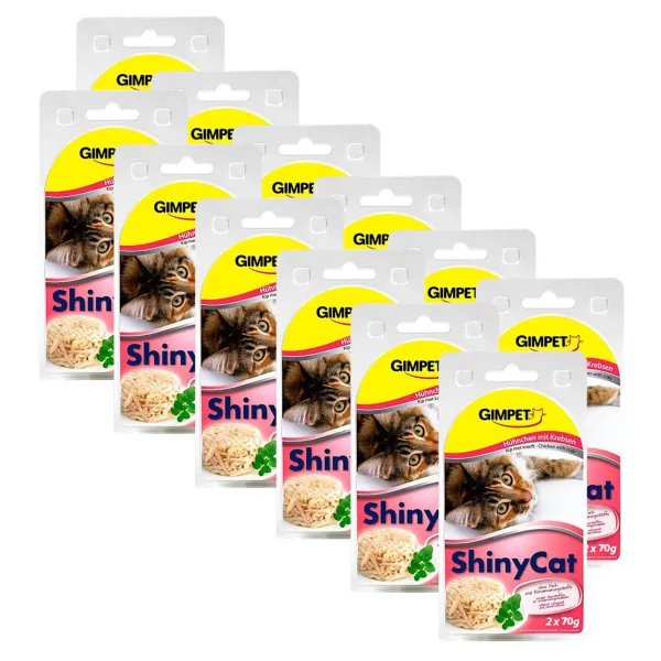 GimCat ShinyCat kura + krab 24 x 70 g
