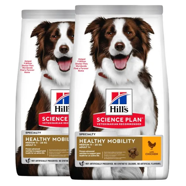 Hill's Science Plan Healthy Mobility pre stredné dospelé psy s kuracím 2 x 14 kg