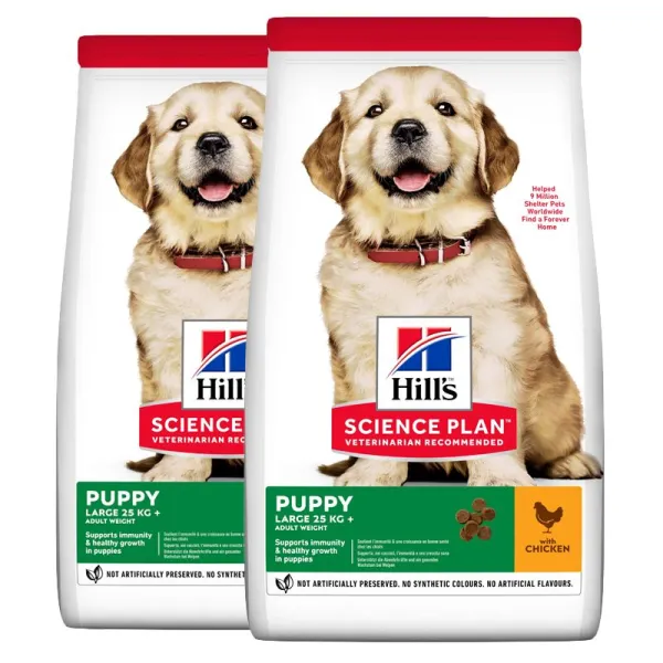 Hill's Science Plan granule pre šteňatá veľkých plemien s kuracím 2 x 14,5 kg