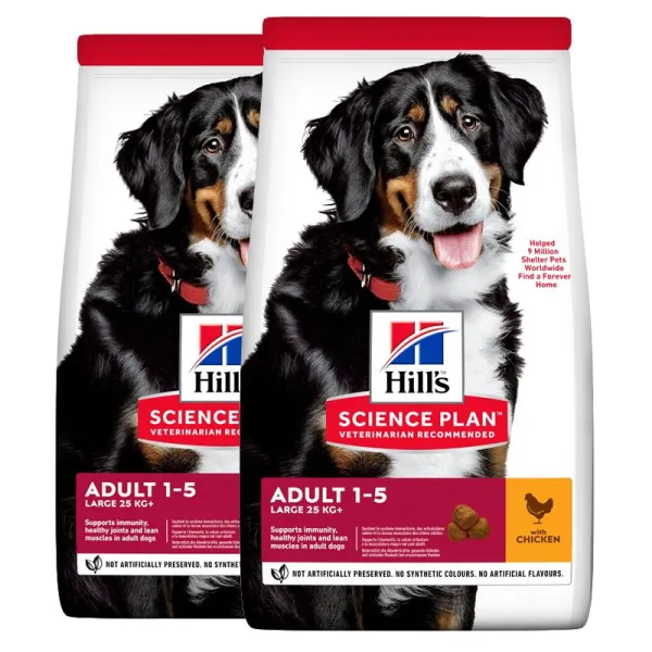 Hill's Science Plan granule pre dospelých psov veľkých plemien s kuracím 2 x 14 kg