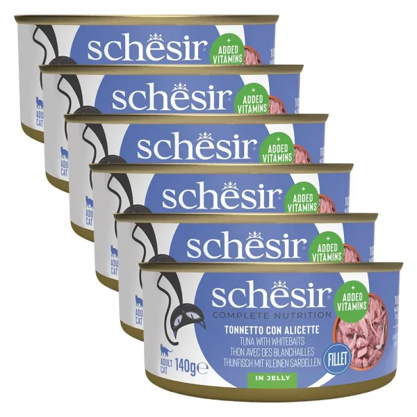 Schesir cat tuniak so sleďom v želé 6 x 140 g