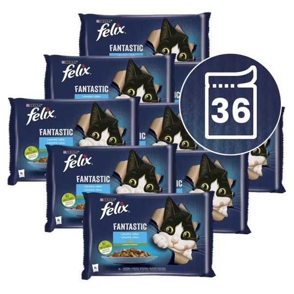 Felix Fantastic kapsičky pre mačky losos, pstruh v želé 36x85 g