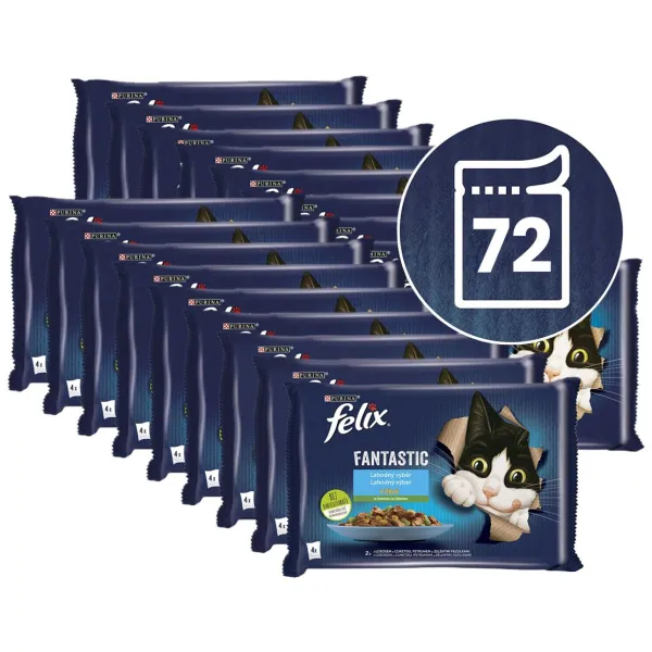 Felix Fantastic kapsičky pre mačky losos, pstruh v želé 72x85 g