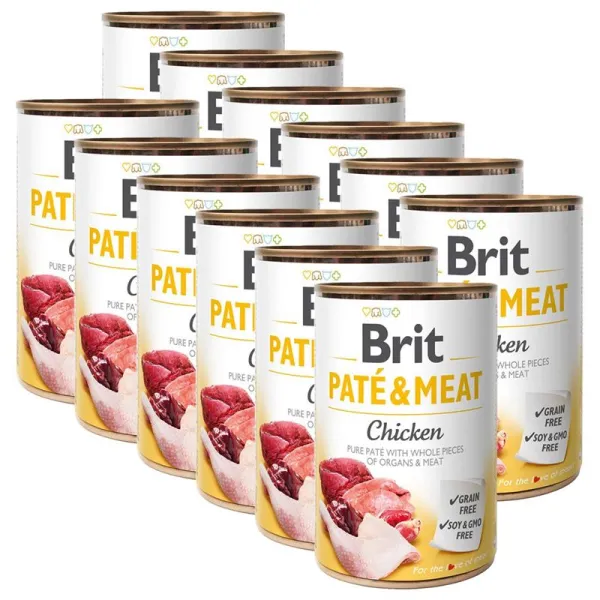 Konzerva Brit Paté & Meat Chicken 12 x 400 g