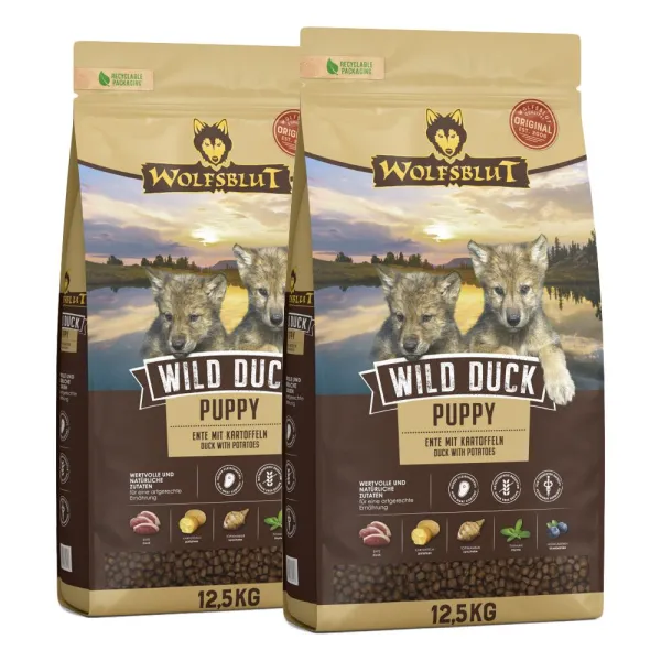 WOLFSBLUT Wild Duck Puppy 2 x 12,5 kg