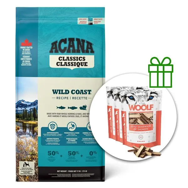 ACANA Classics Wild Coast Recipe 14,5 kg + 3x pamlsky ZADARMO