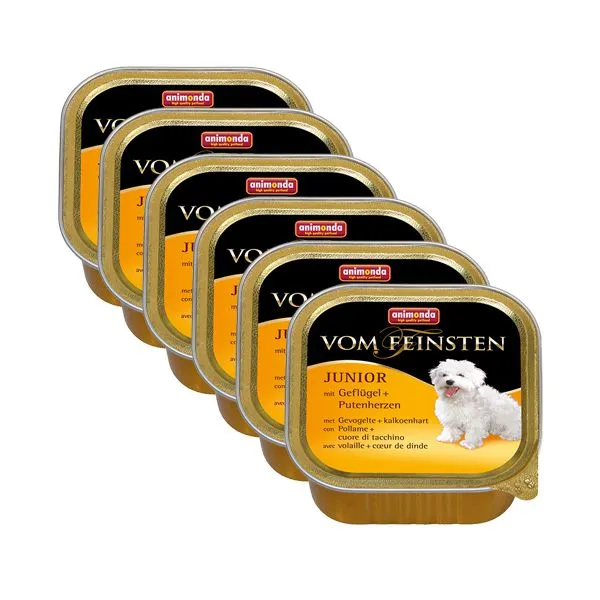 ANIMONDA Junior paštéta - kura a morčacie srdce, 6 x 150g