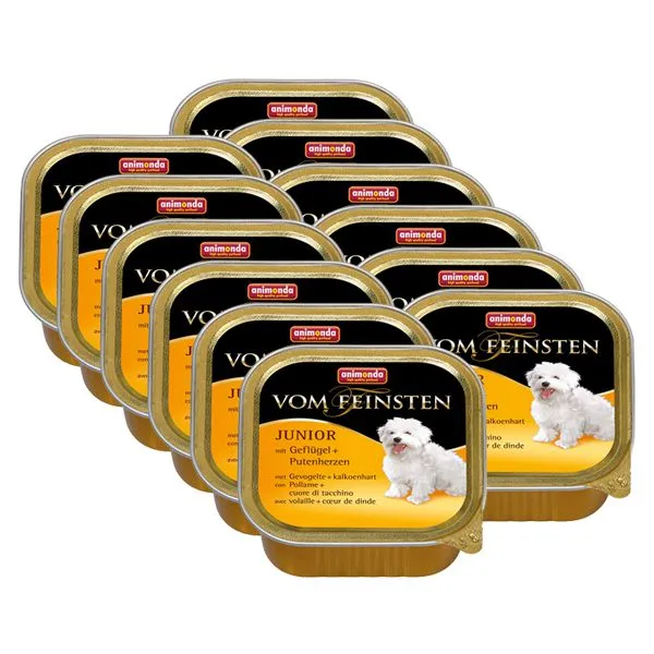 ANIMONDA Junior paštéta - kura a morčacie srdce, 12 x 150g