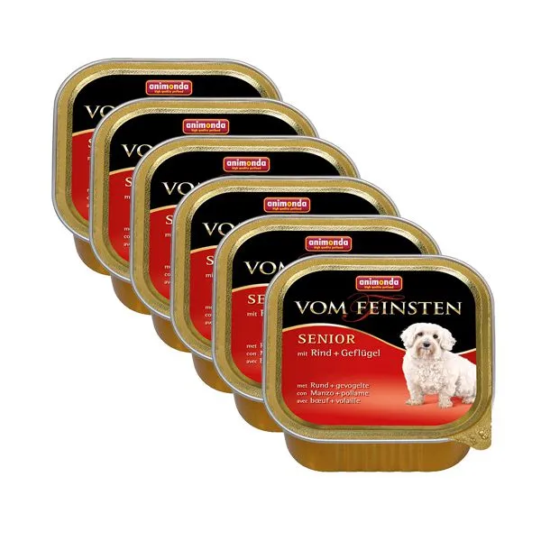 ANIMONDA Senior paštéta - hovädzie mäso a kura, 6 x 150g