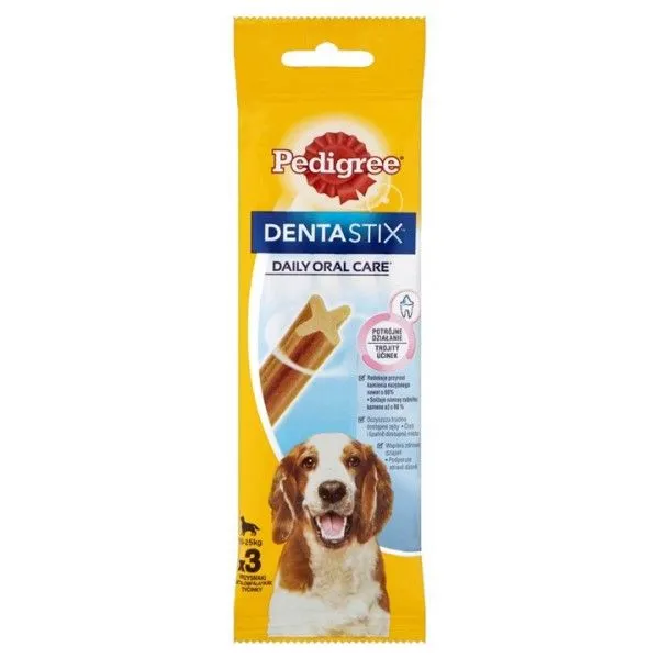 Tyčinky pre psov Pedigree Denta Stix medium - 3 ks / 77g