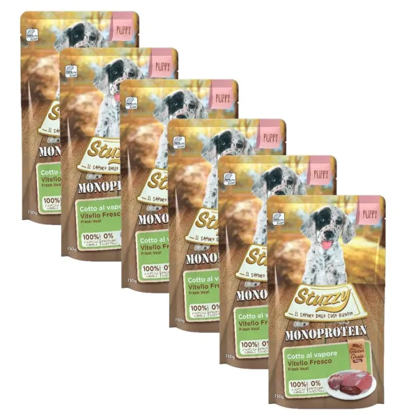 Stuzzy Monoprotein Puppy teľacie 6 x 150 g