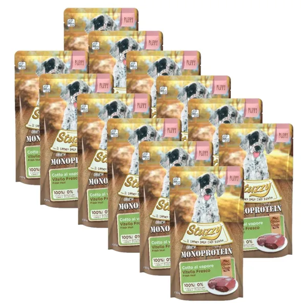 Stuzzy Monoprotein Puppy teľacie 12 x 150 g