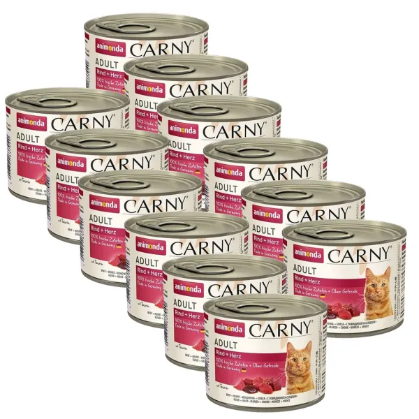 Animonda Carny Adult - Hovädzie a srdiečka 12 x 200 g