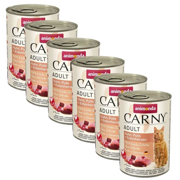 Animonda Carny Adult - Kuracie, morčacie a kačica 6 x 400 g
