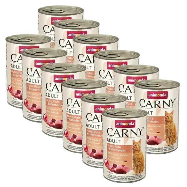 Animonda Carny Adult - Kuracie, morčacie a kačica 12 x 400 g