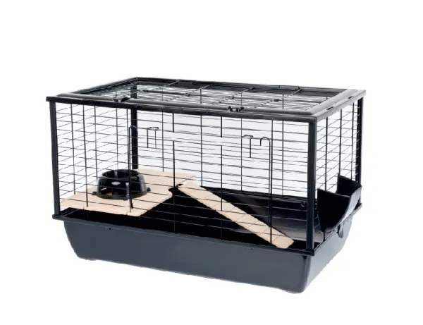 Klietka pre hlodavce a malé zvieratá Bunny 80 De Luxe ČIERNA