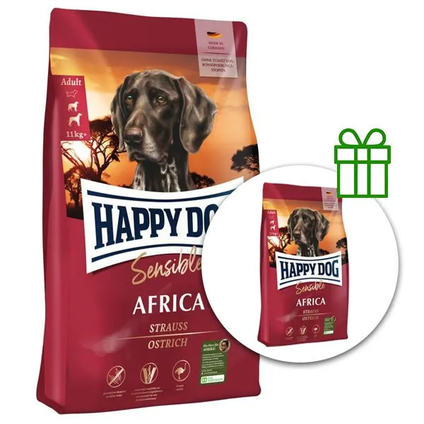 Happy Dog Sensible Africa 12,5 kg + 3 kg ZADARMO