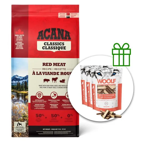 ACANA Classics Red Meat Recipe 14,5 kg + 3x pamlsky ZADARMO