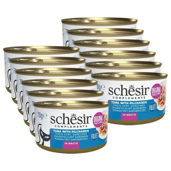 Schesir cat tuniak so sardinkami vo vývare 12 x 70 g