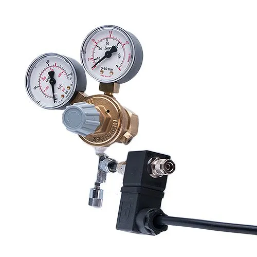 Redukčný ventil CO2 - G3/4" +ihlový+emg.ventil, (2x man)
