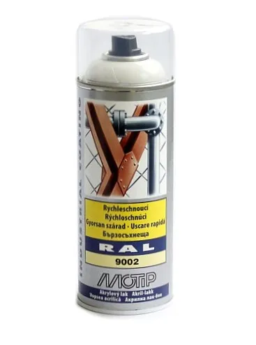 VÝPREDAJ MOTIP INDUSTRIAL - Akrylová farba v spreji 400 ml ral 7043 - dopravná sivá