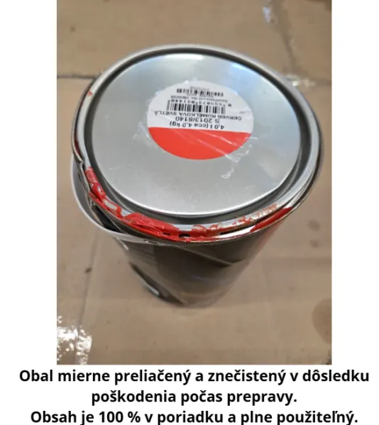 VÝPREDAJ INDUSTROL UNIVERZÁL S2013 - Syntetická farba na kov a drevo 4 l 8140 - svetlo červená rumelková