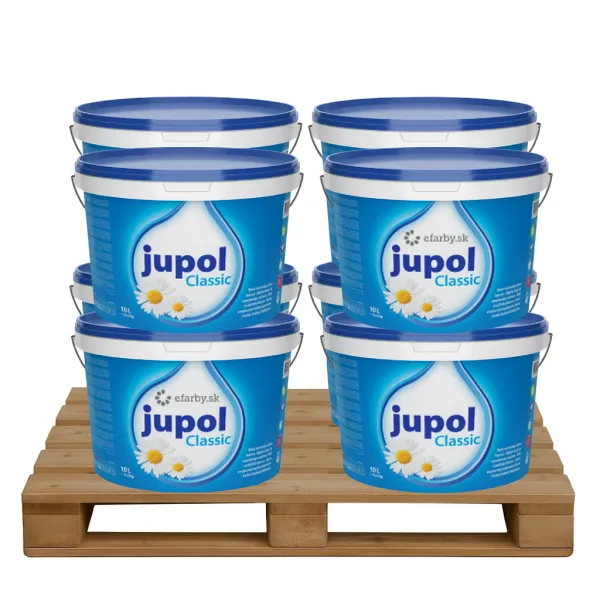 JUPOL CLASSIC - Výhodná polpaleta obľúbenej interiérovej farby biela, 8 x 15 L
