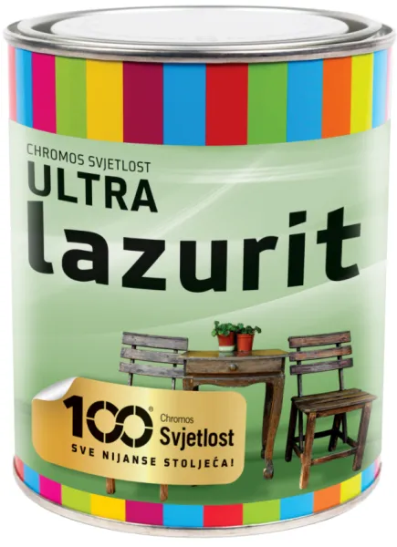 VÝPREDAJ LAZURIT - Tenkovrstvá lazúra na drevo (blízka doba spotreby) 0,75 l biely