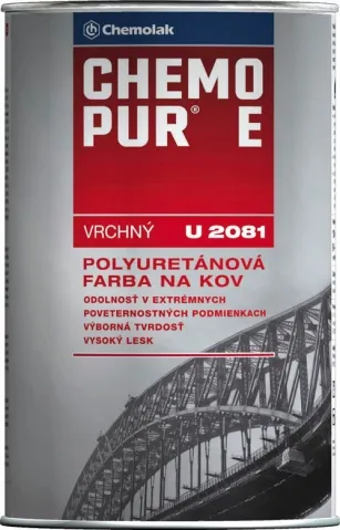 VÝPREDAJ U 2081 CHEMOPUR E - vrchná polyuretánová farba (blízka doba spotreby) 0,8 l ral 1023 - dopravná žltá