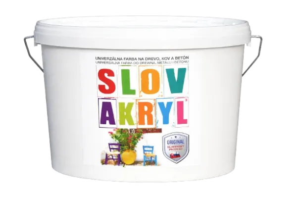 SLOVLAK SLOVAKRYL - Univerzálna vodou riediteľná farba (väčšie balenie) 0230 - hnedá, 2,5 kg