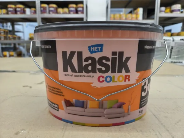 VÝPREDAJ KLASIK COLOR - Tónovaná interiérová farba 0747 - oranž pomarančový 4 kg