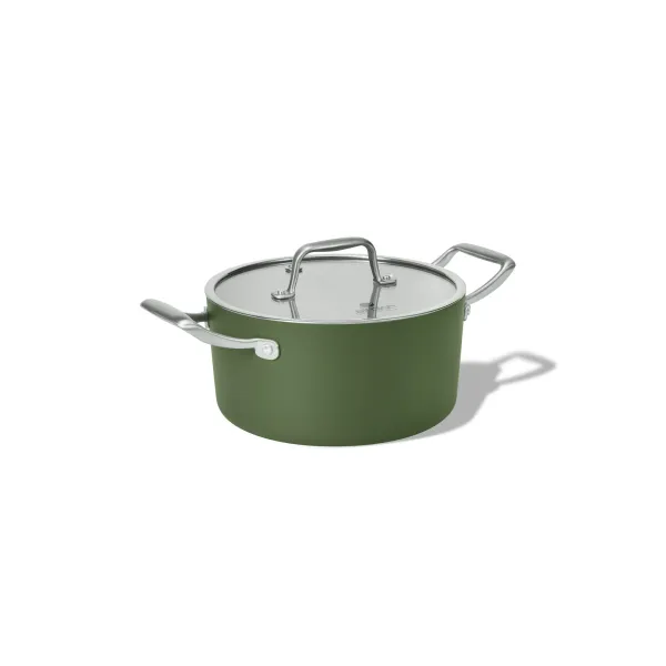 Elmich Nepriľnavý keramický hrniec Vital Ø 18 cm (2L) - olivovo zelená