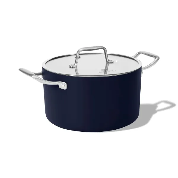 Elmich Nepriľnavý keramický hrniec Vital Ø 24 cm (5L) - tmavomodrý