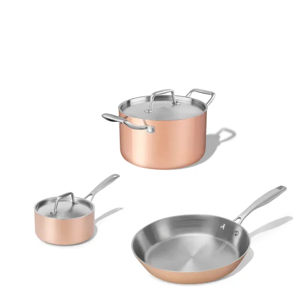 Elmich Súprava medeného riadu Tria Copper 3 ks, panvica a 2 hrnce
