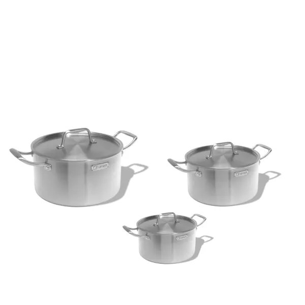 Elmich Sada nerezových hrncov s keramickým povrchom Tria Ceramic 3 ks