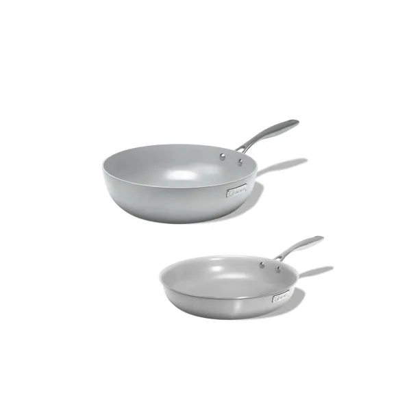 Elmich Sada nerezových panvíc s keramickým povrchom Tria Ceramic, Wok a štandardná panvica