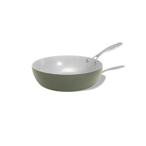 Elmich Nepriľnavá keramická Wok panvica Vital Ø 26 cm - olivovozelená