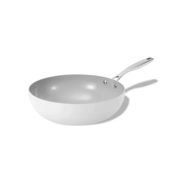 Elmich Nepriľnavá keramická Wok panvica Vital Ø 28 cm - krémovo biela