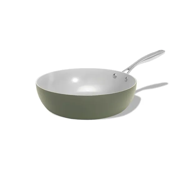 Elmich Nepriľnavá keramická Wok panvica Vital Ø 30 cm - olivovo zelená