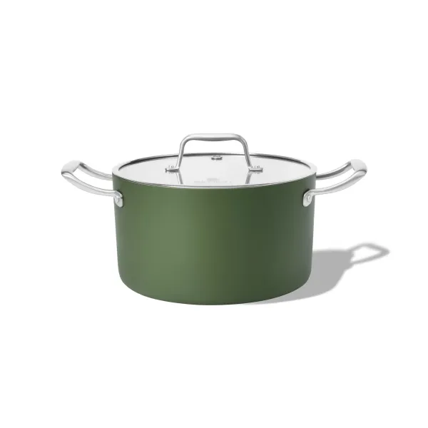 Elmich Nepriľnavý keramický hrniec Vital Ø 20 cm (2.5L) - olivovozelená (OUTLET)