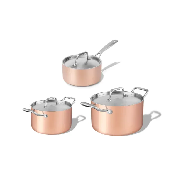 Elmich Súprava medených hrncov Tria Copper 3 ks