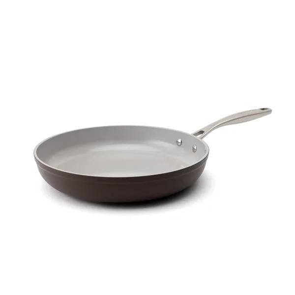 Elmich Nepriľnavá keramická panvica Zen Ø 28 cm – hnedá