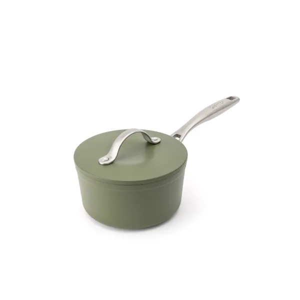 Elmich Nepriľnavý keramický rajnica Zen Ø 16 cm – olivovozelená
