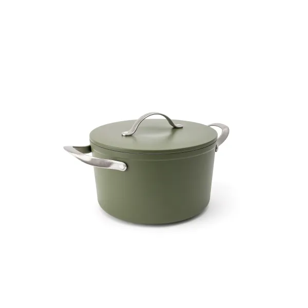 Elmich Nepriľnavý keramický hrniec Zen Ø 20 cm (3 l) - olivovozelený